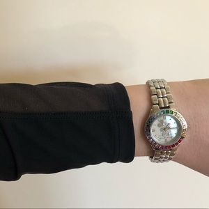 Disney Mickey Watch (silver with rainbow c…